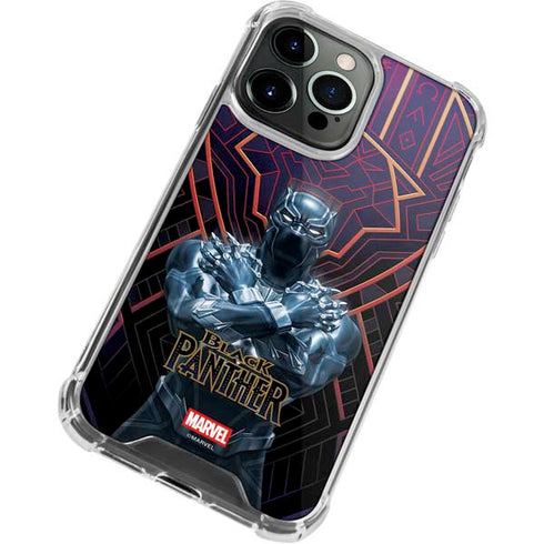Marvel Black Panther Wakanda Salute iPhone 14 Pro Clear Case